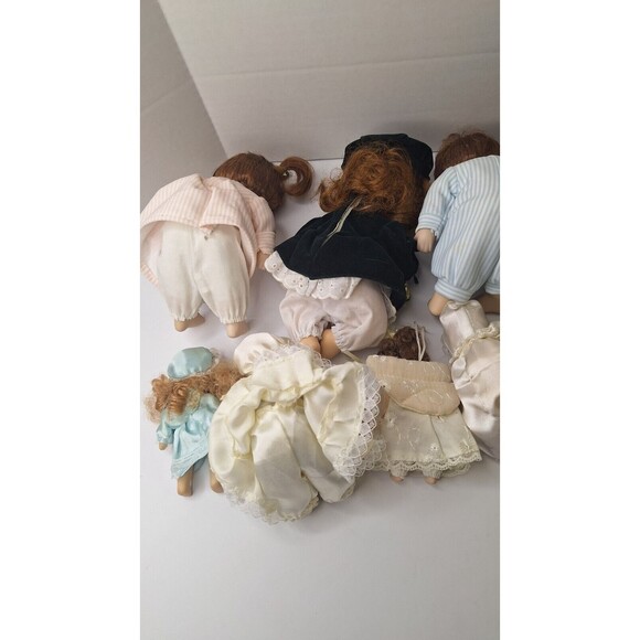 Vintage Porcelain China Doll Collection Set (Lot) 11 in Total, In Nice Condition - Picture 8 of 9